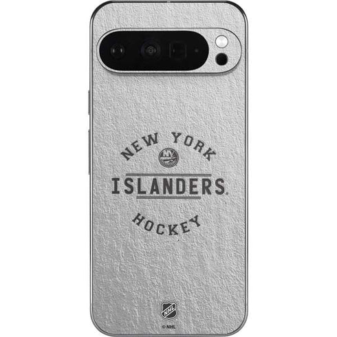 NHL New York Islanders Black Text Pixel 9 Pro XL Skin